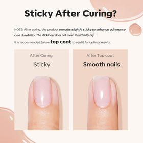 modelones gel on nail application being shaped and cured for strong apex