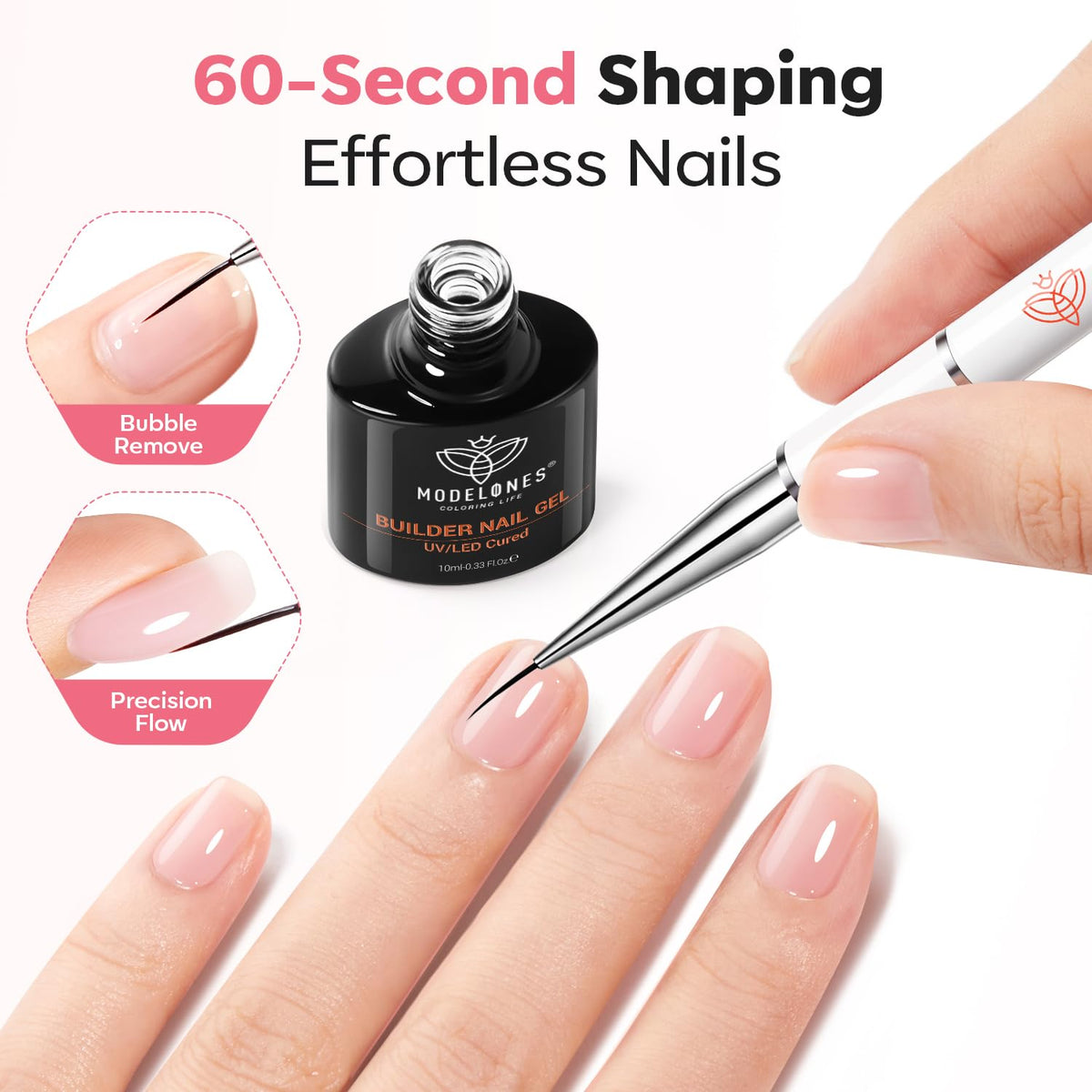 modelones gel texture glossy drop illustrating smooth bubble-free application