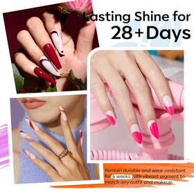 modelones glossy topcoat closeup highlighting mirror-like shine and protection