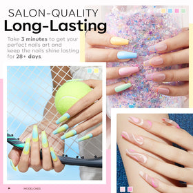 modelones glossy topcoat poured demonstrating high shine finish and protection