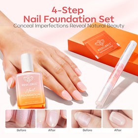 modelones grey pink hardener bottle highlighting natural sheer finish