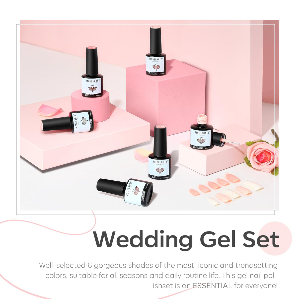 modelones hand model wearing milky pink manicure illustrating natural elegance