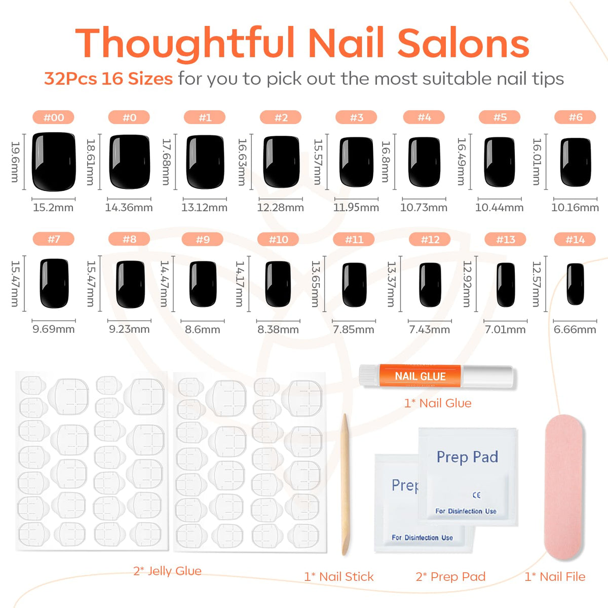 modelones hands wearing black short square nails showing instant polished look