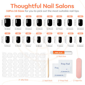 modelones hands wearing black short square nails showing instant polished look