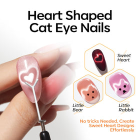 modelones heart magnet detail creating distinct heart-shaped shine