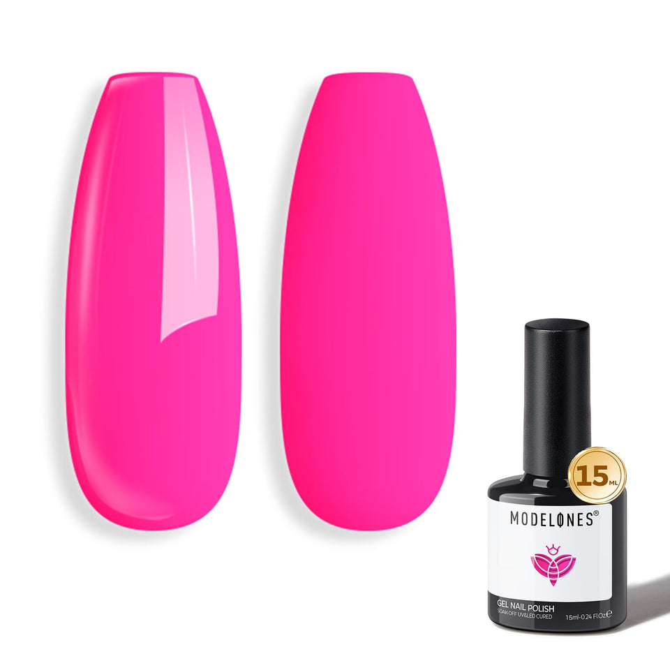 modelones bottle front showing hot pink neon color and vibrant finish