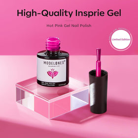 modelones nail art sample using hot pink for bold manicure inspiration