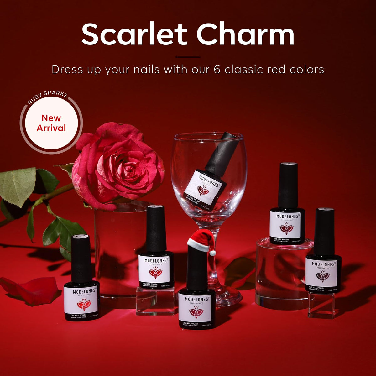 modelones manicure in use cured nails showing salon-quality glossy result