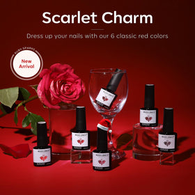 modelones manicure in use cured nails showing salon-quality glossy result