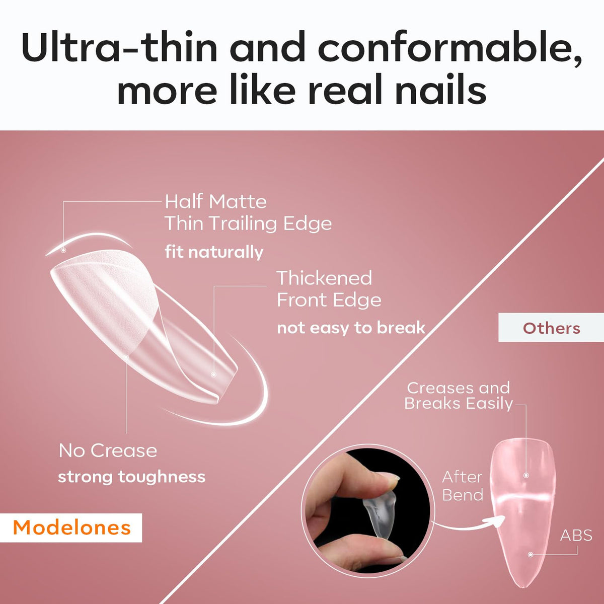 modelones tips applied as press-on nails for quick salon-style results