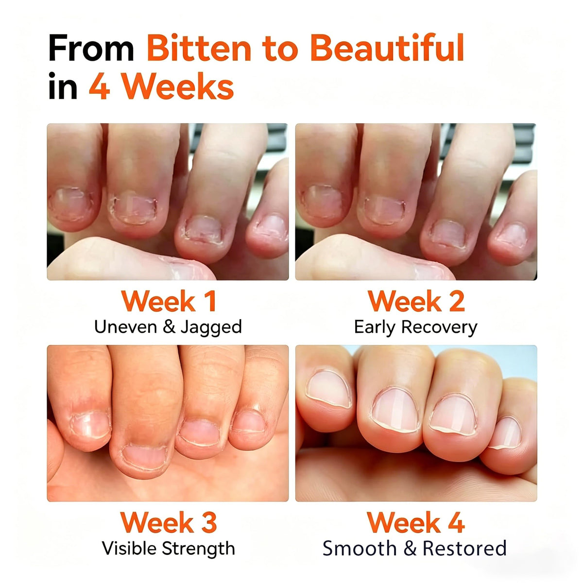 modelones invisible finish on fingertip demonstrating discreet protection