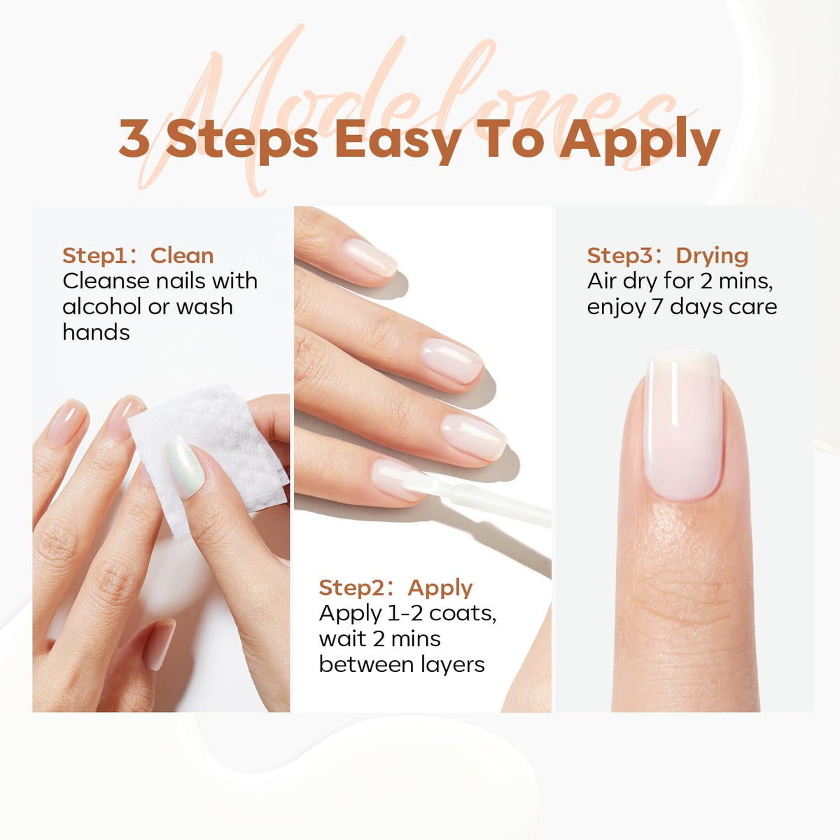 modelones lifestyle desk manicure demonstrating effortless at-home benefit