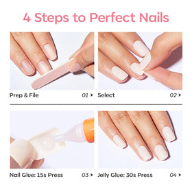 Modelones styled manicure in evening outfit illustrating salon-style results