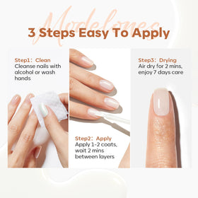 modelones lifestyle handshot holding cup showing natural glossy manicure benefit