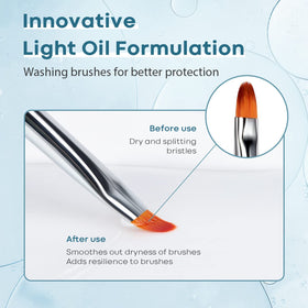 modelones manicure scene highlighting low-odor formula and comfort