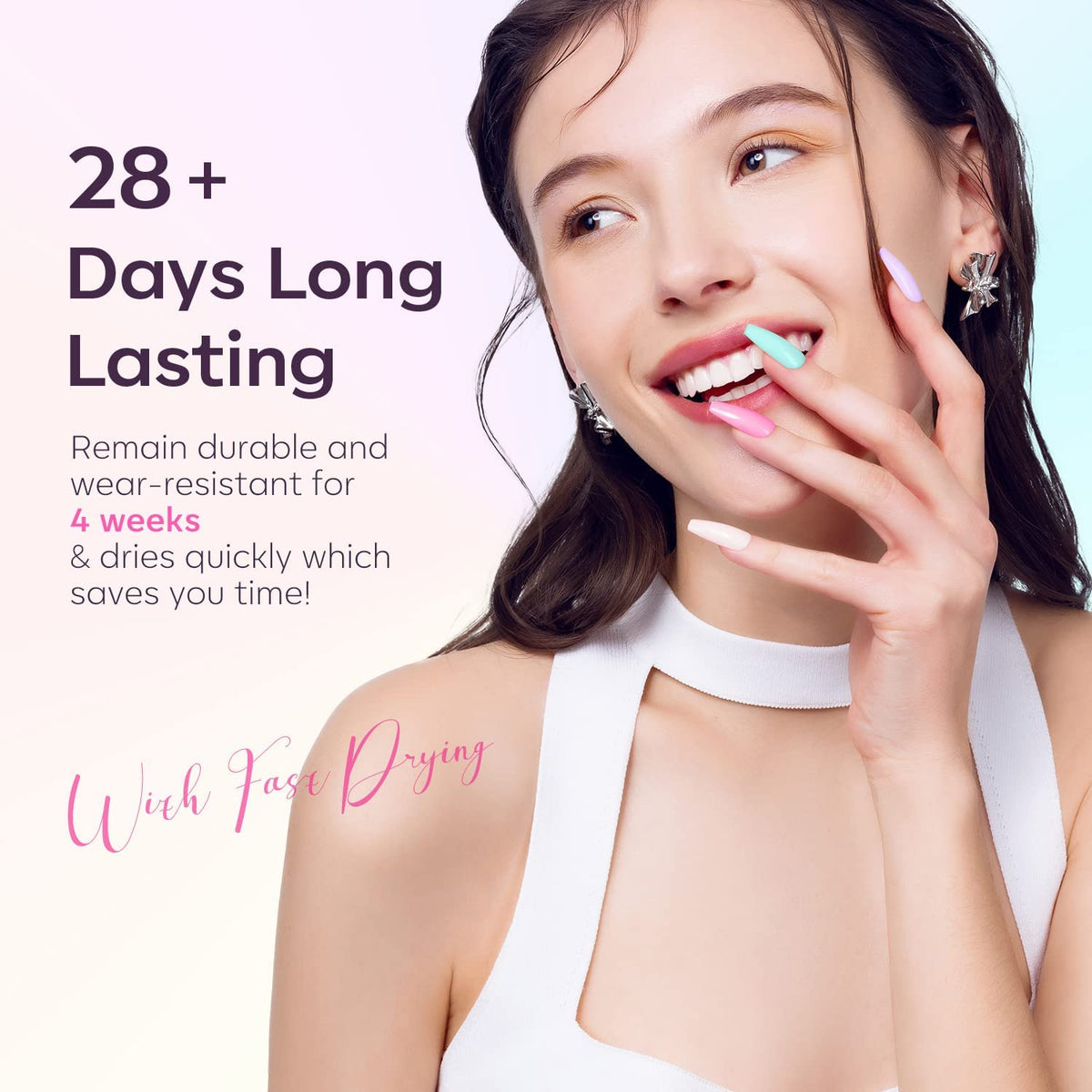modelones lifestyle spring manicure scene with pastel nails for seasonal outfit coordination benefit