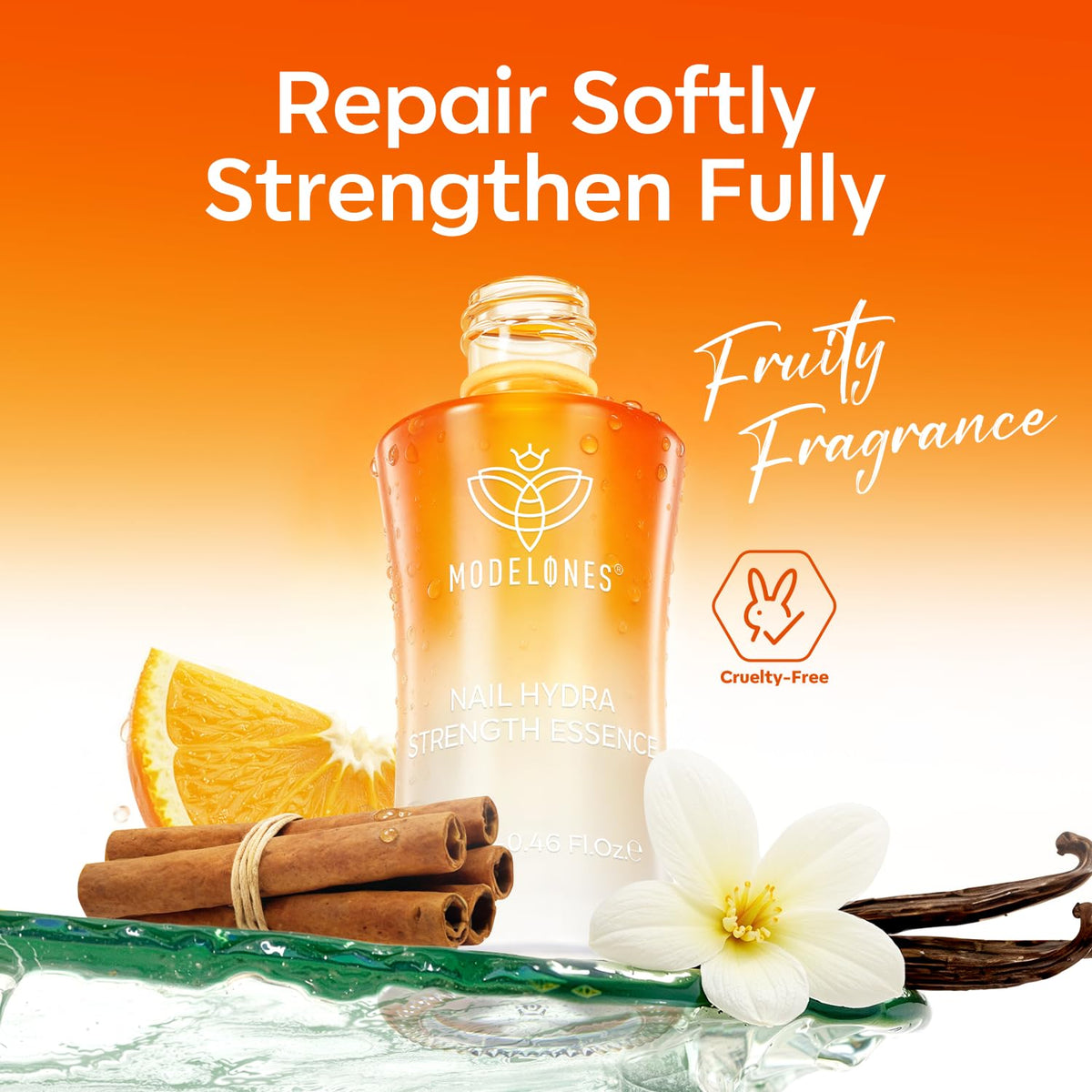 modelones lifestyle image of woman applying strengthener for daily nail care