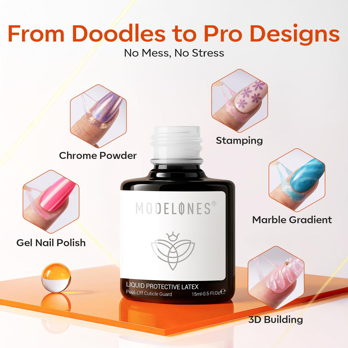 modelones liquid latex texture pool highlighting smooth flow and fast dry benefit