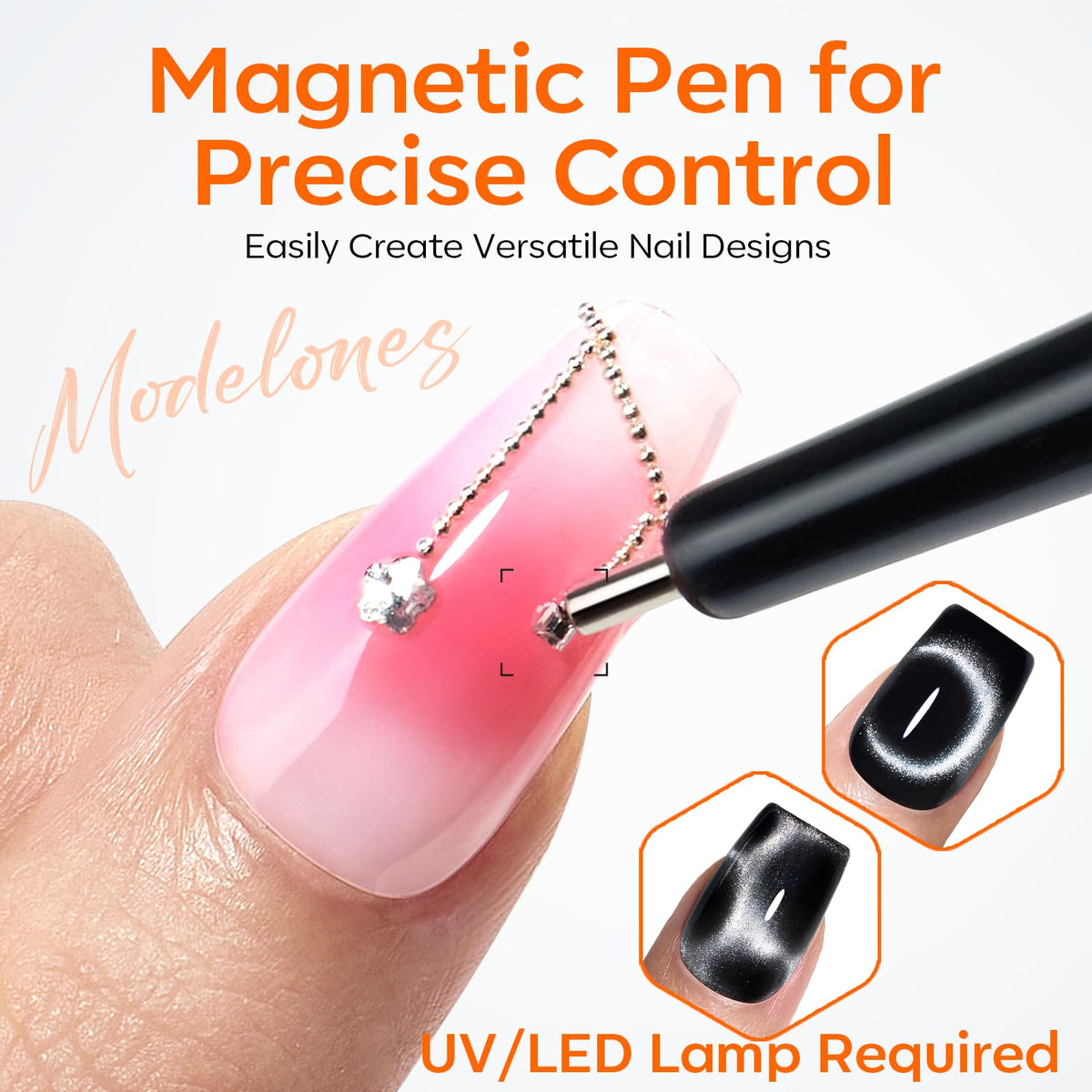 modelones magnet close-up revealing textured tips for precise pigment control