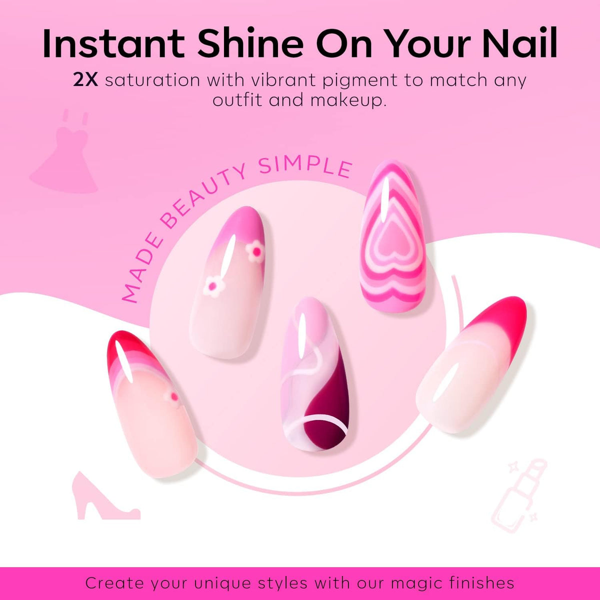 modelones manicure being cured under LED lamp for long-lasting wear