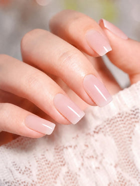 modelones applied on fingernail showing repaired look and strengthened nail benefit
