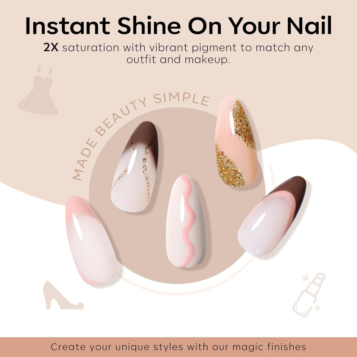 modelones application on hand during at-home manicure to illustrate quick, salon-like results
