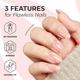 modelones display of 32 nails in 16 sizes illustrating fit options and organization