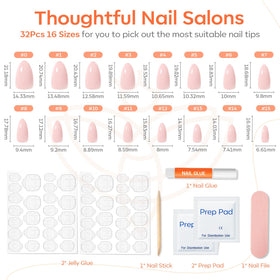 modelones hand wearing nails to show short almond look and instant polished appearance