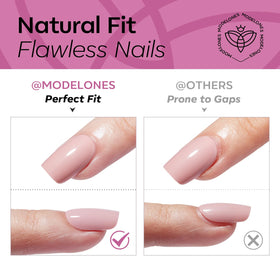 modelones plum adhesive tabs and nail glue close-up for long-lasting hold
