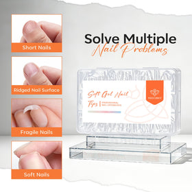 modelones press-on demo on fingers for quick salon look