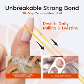 modelones press-on nail bonded on finger demonstrating secure long-lasting hold