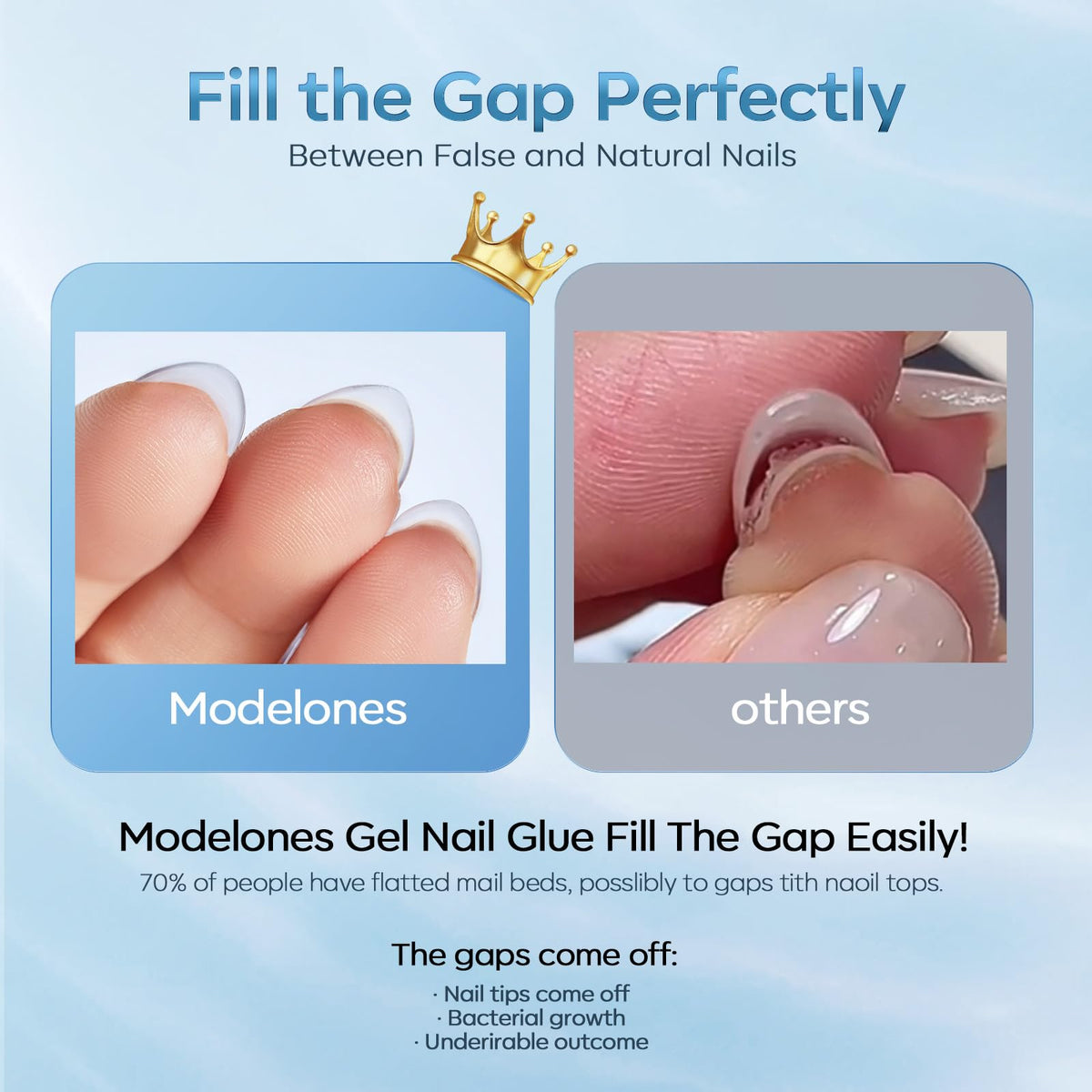modelones placing rhinestone with gel for secure long-lasting decoration