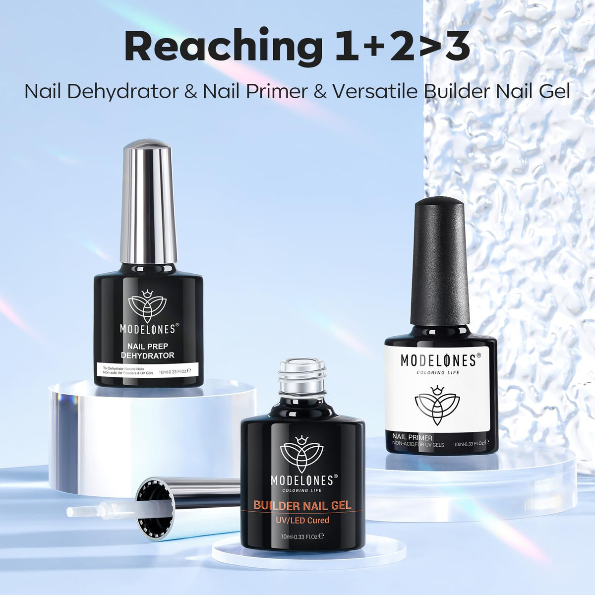 modelones salon lifestyle application with technician applying gel for professional finish