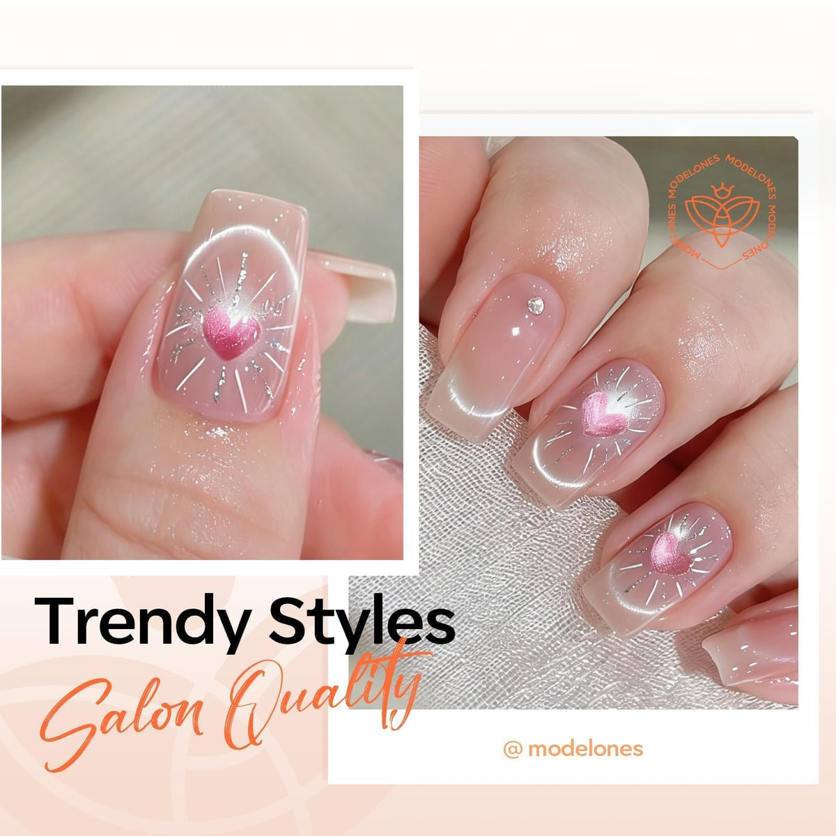modelones scissor-shaped wand held over nail for quick shaping
