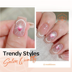 modelones scissor-shaped wand held over nail for quick shaping
