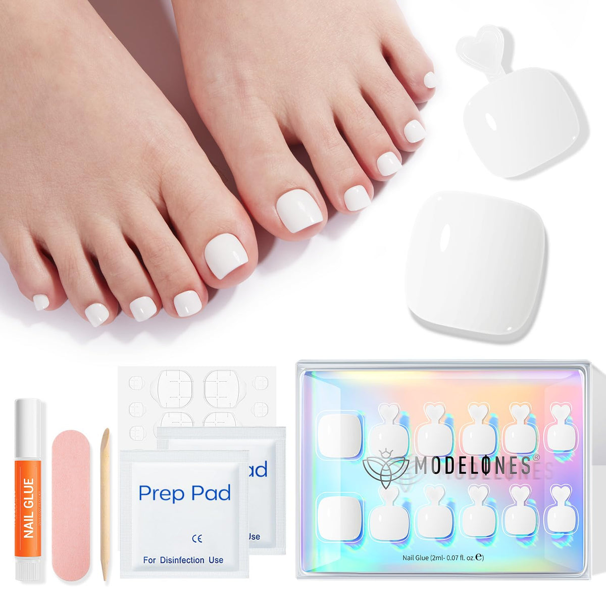 modelones size chart layout with nails arranged to choose correct fit benefit easy-selection