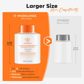 modelones jar next to hand for scale showing travel-friendly compactness benefit