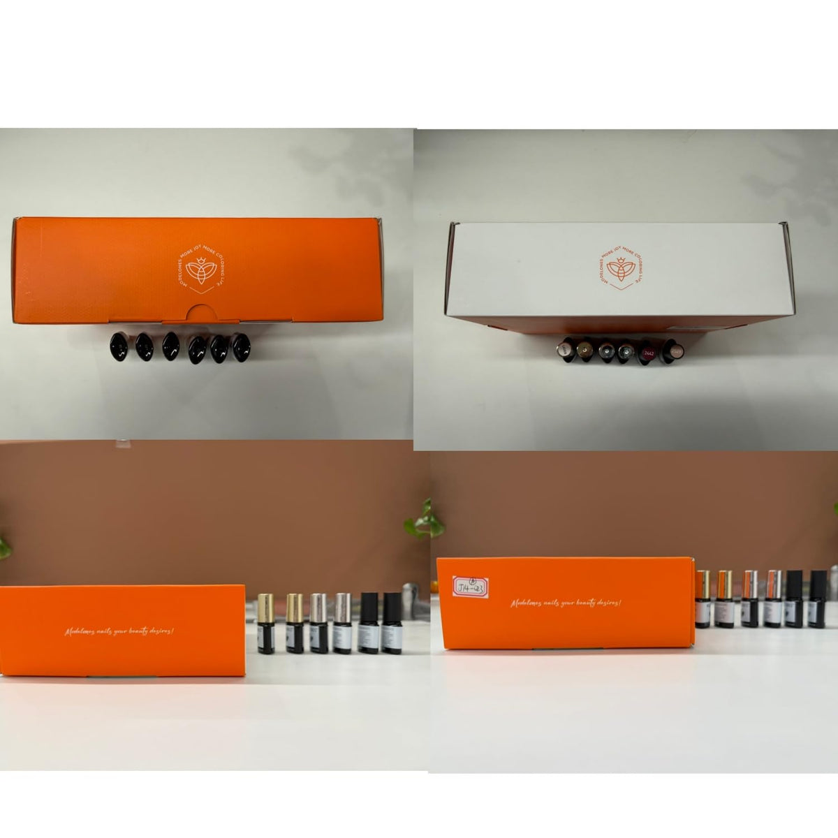 modelones size scale with bottles next to ruler showing compact 7 ml bottles for travel