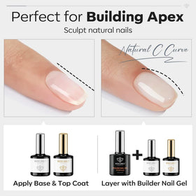 modelones brush stroke of builder gel texture showing spreadability and controlled application