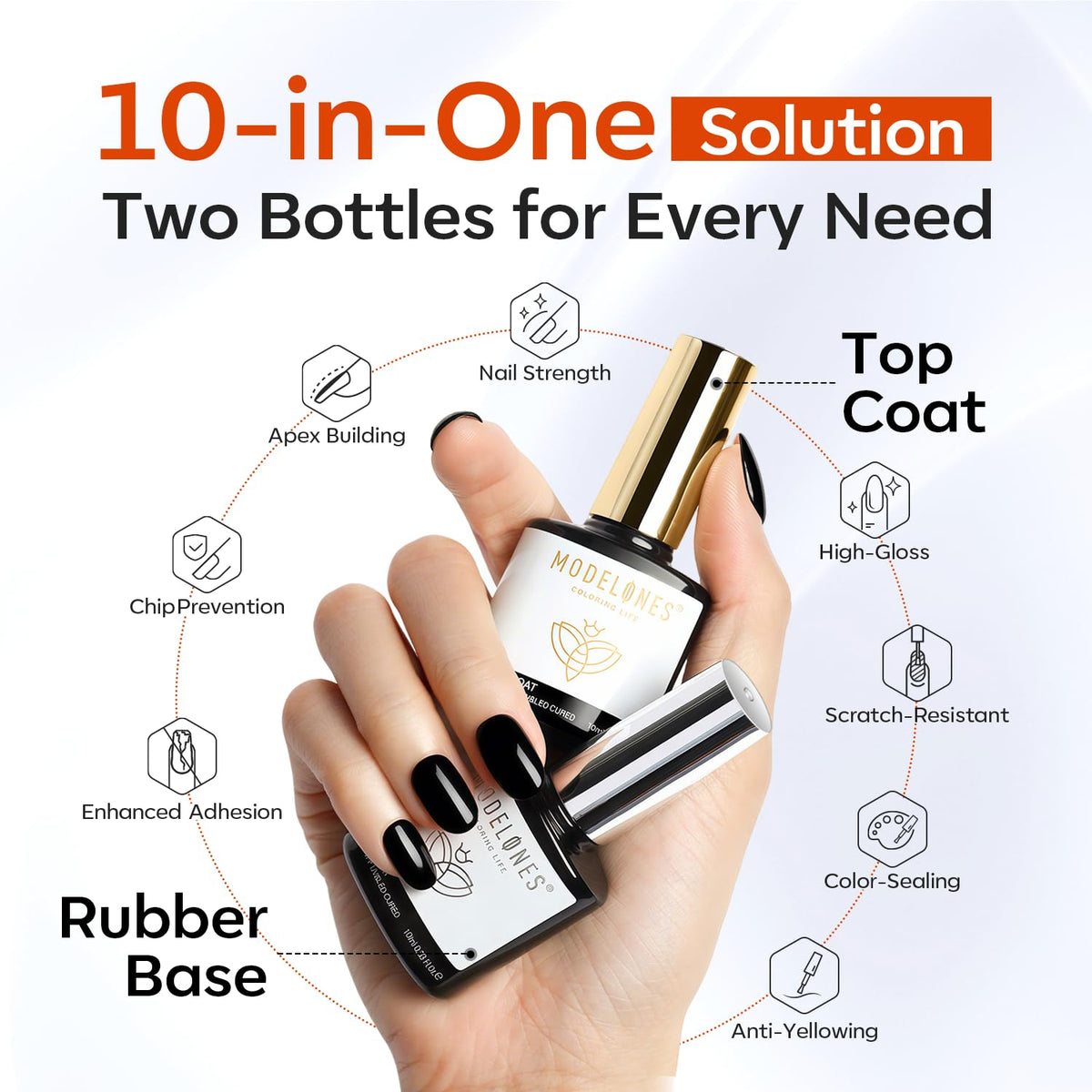 modelones rubber builder gel texture drop showing flexible reinforcement benefit