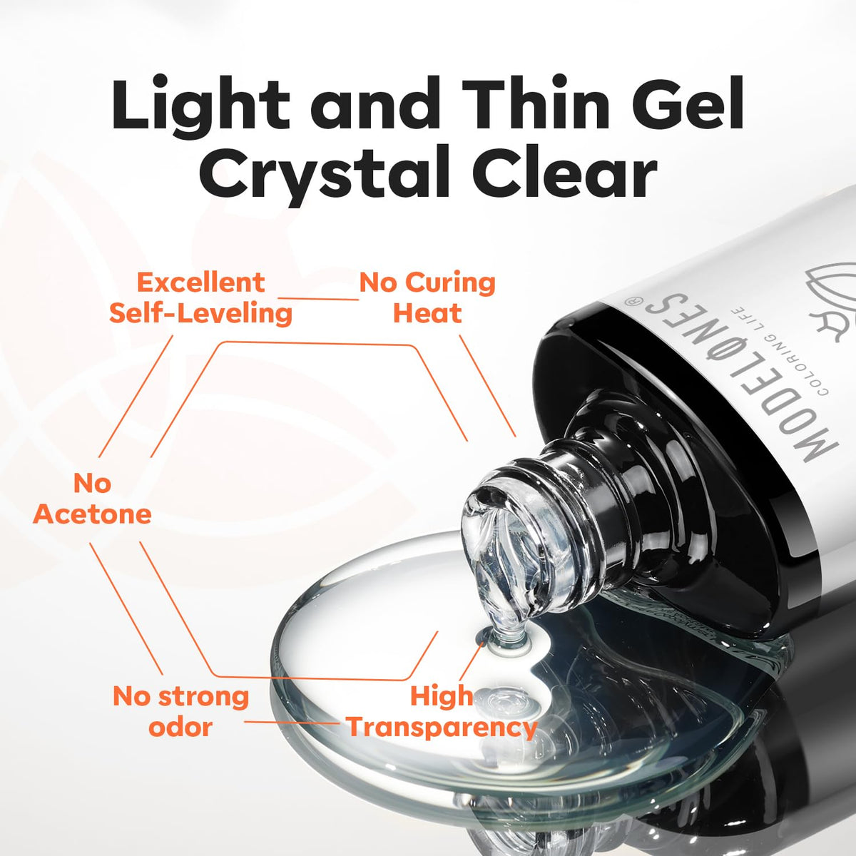 modelones flexible film on nail surface illustrating gentle protection for delicate nails