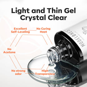 modelones flexible film on nail surface illustrating gentle protection for delicate nails
