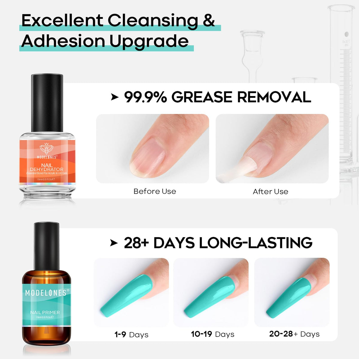 modelones texture on nail plate after primer showing tacky finish benefit: secure bond for products