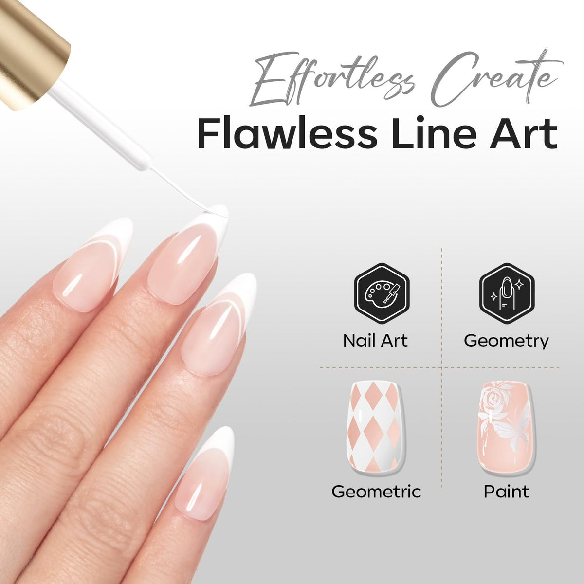 modelones white gel stroke on swatch showing smooth non-running texture