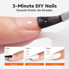 modelones three bottles staged suggesting complete manicure set