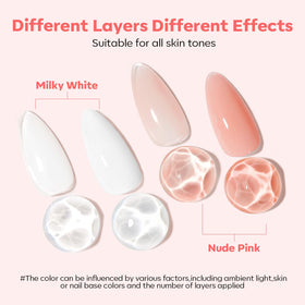 modelones toenail coverage demo showing milky concealment and healthier appearance