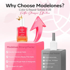 modelones toenail swatch showing even coverage for toe care