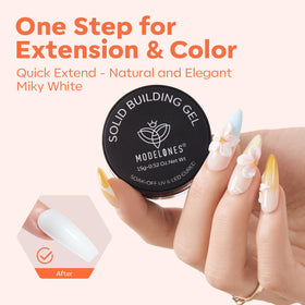modelones gel being shaped with tool showing benefit of beginner-friendly control