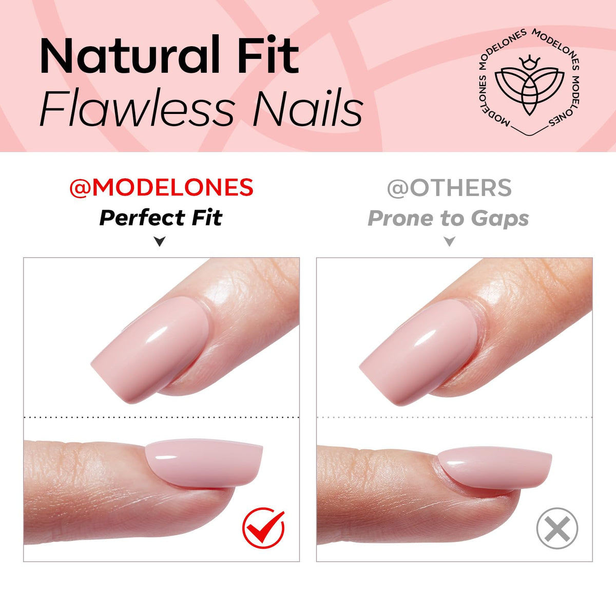 modelones adhesive glue, jelly tabs, file, cuticle stick arranged to show included tools