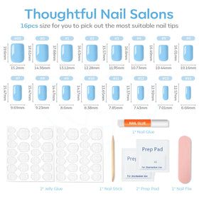 modelones included mini file, cuticle stick and prep pad for easy prep